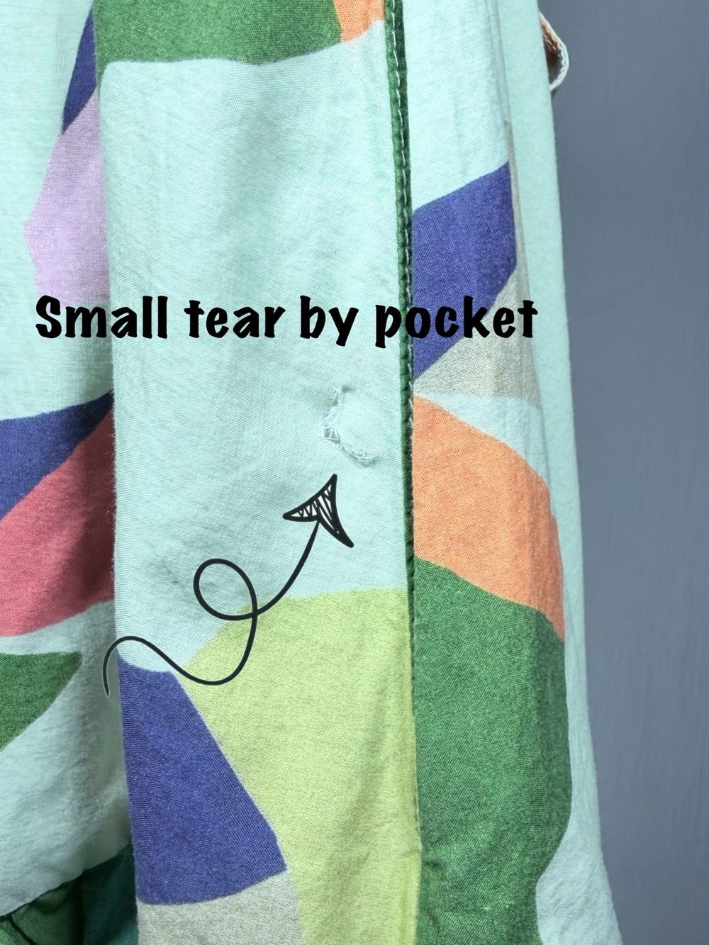 FARM Rio | Mint Green Multi-Color Bow-Back Midi Dress | 100% COTTON | size S - Picture 9 of 10